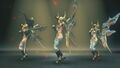 Obrona dances with some clones during her awakening